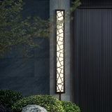 Outdoor Black Vertical Frame Geometric Wall Light  Image - 6