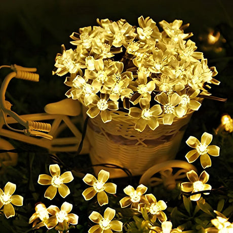 Outdoor Cherry Blossom LED Christmas String Lights Image - 1