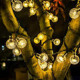 Outdoor Christmas Solar-Powered Orb LED String Lights Image - 1