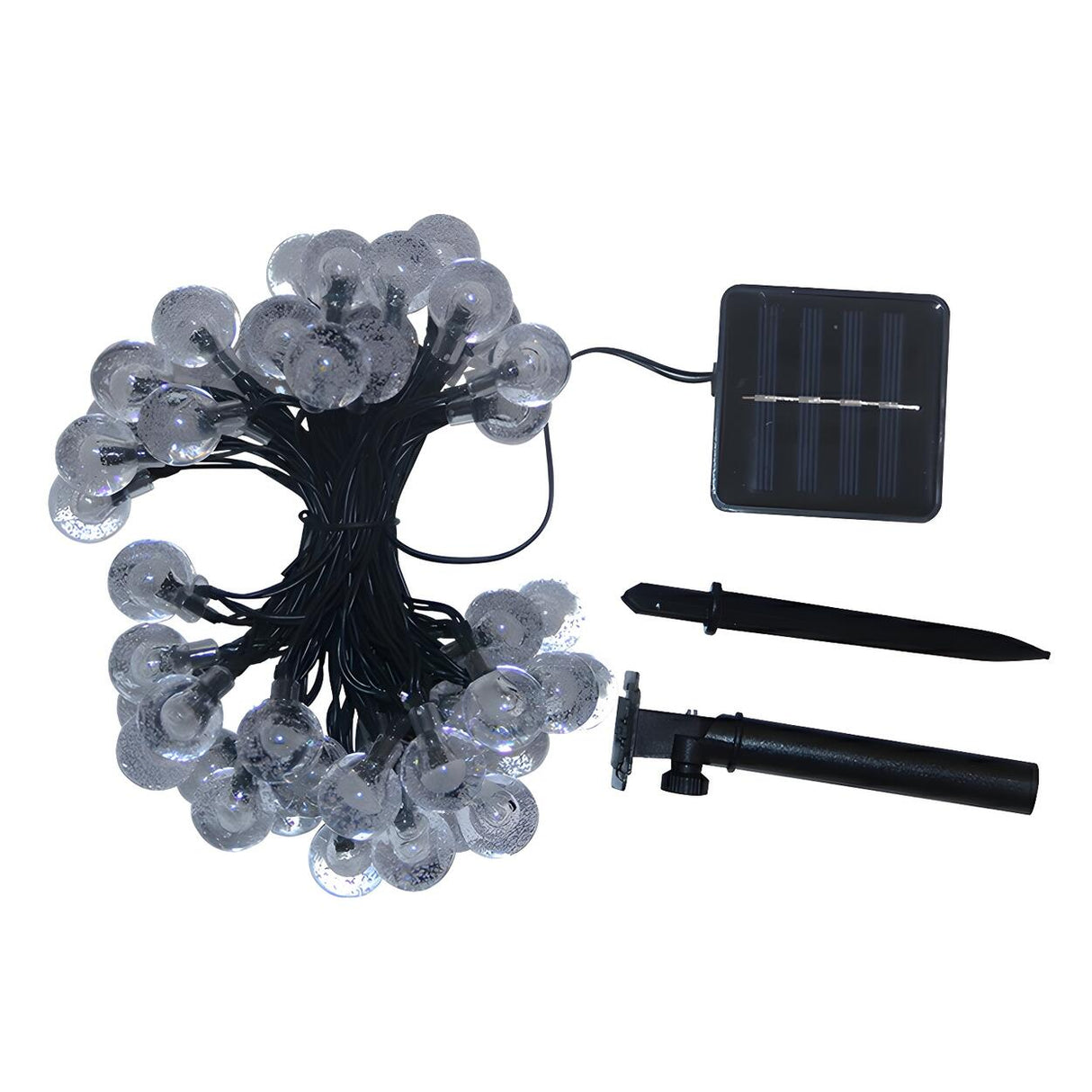 Outdoor Christmas Solar-Powered Orb LED String Lights Image - 9