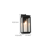 Outdoor Clear Glass Black Lantern LED Wall Sconce Image - 12