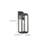 Outdoor Clear Glass Black Lantern LED Wall Sconce Image - 13