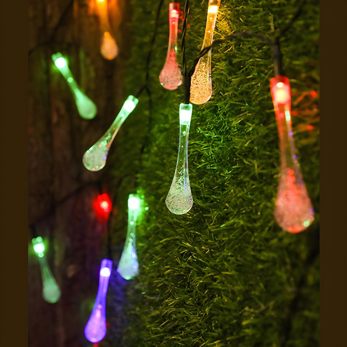 Outdoor Clear Teardrop Christmas LED String Lights Image - 15