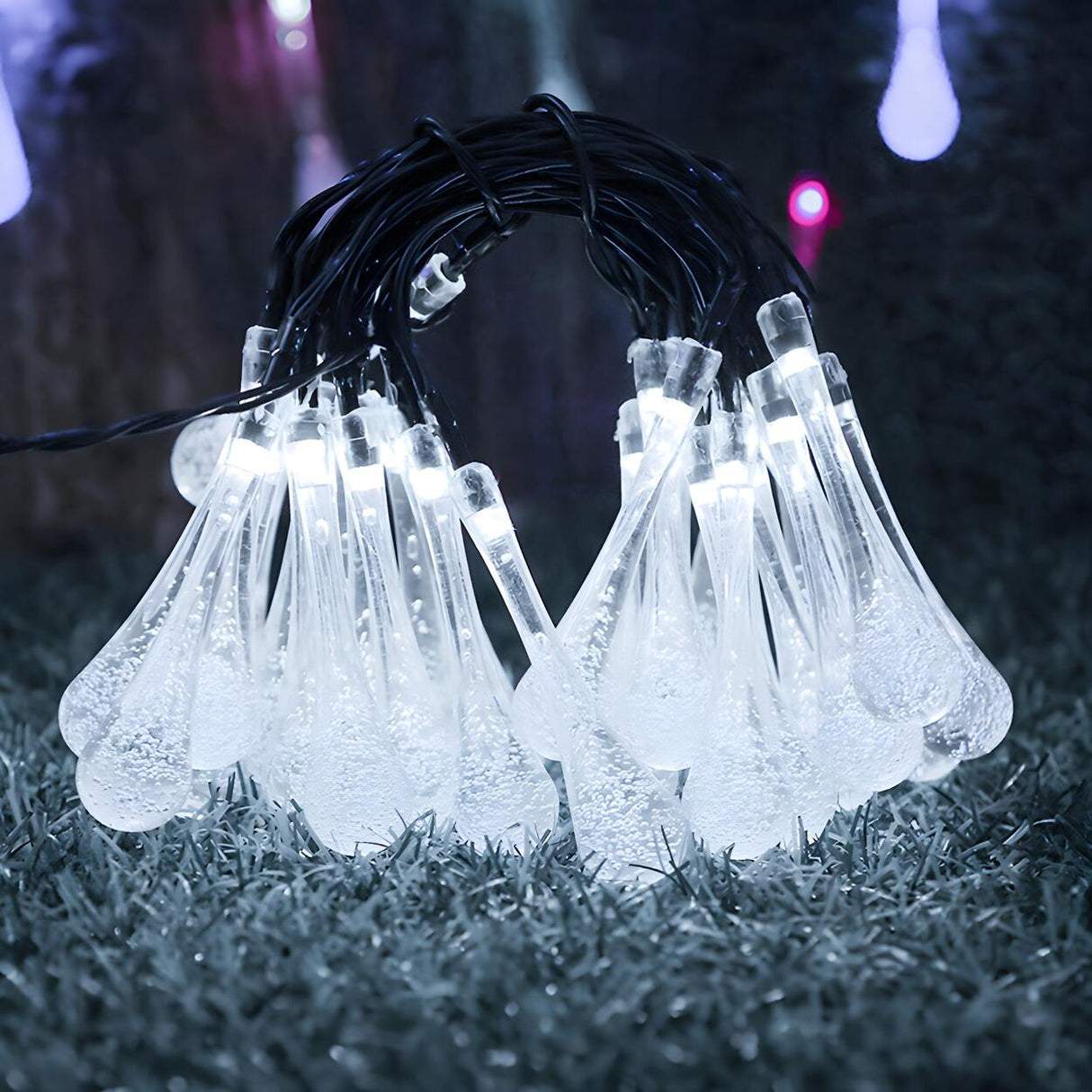 Outdoor Clear Teardrop Christmas LED String Lights Image - 16