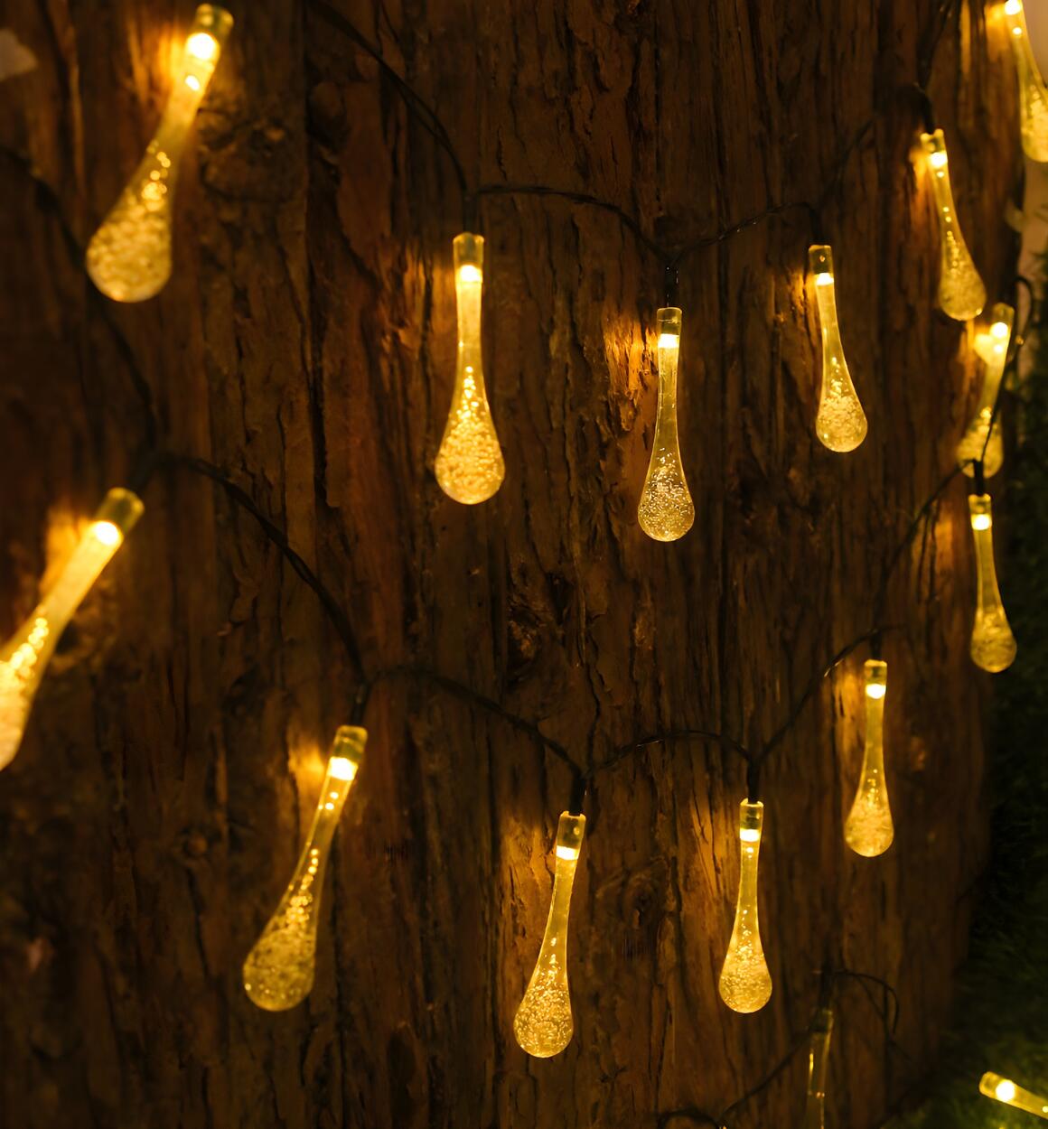 Outdoor Clear Teardrop Christmas LED String Lights Image - 21