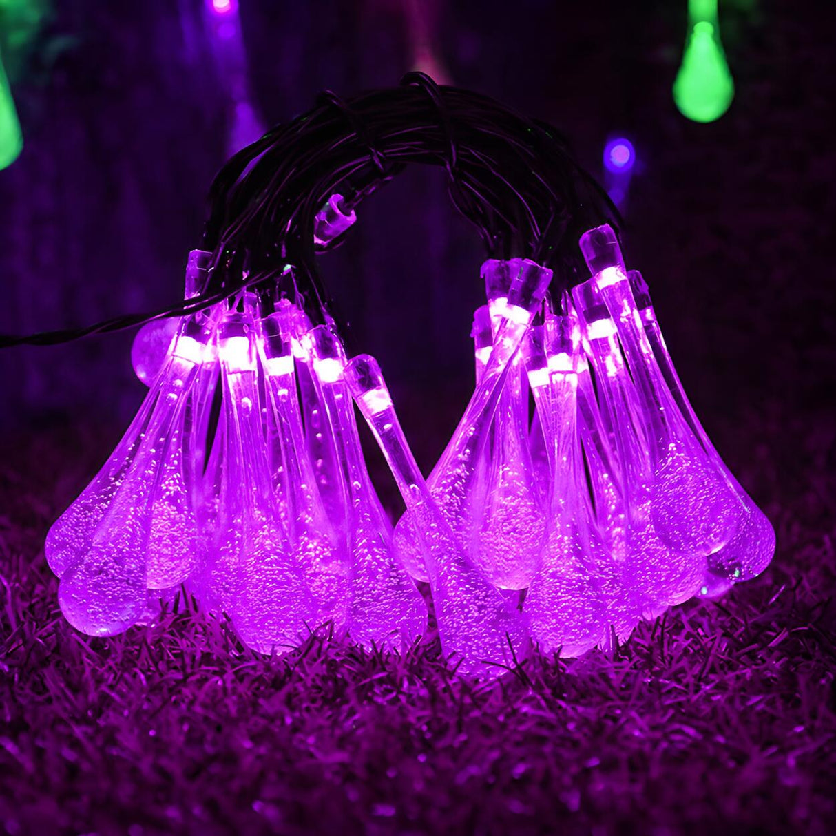 Outdoor Clear Teardrop Christmas LED String Lights Image - 3