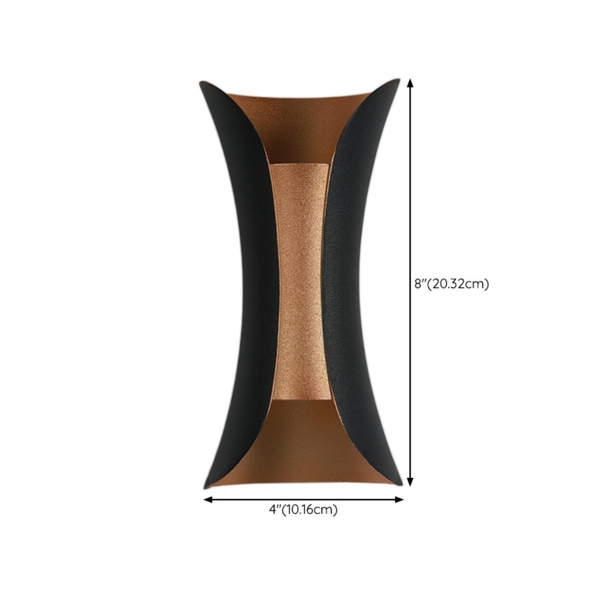 Outdoor Contemporary Black Geometric LED Wall Sconce 