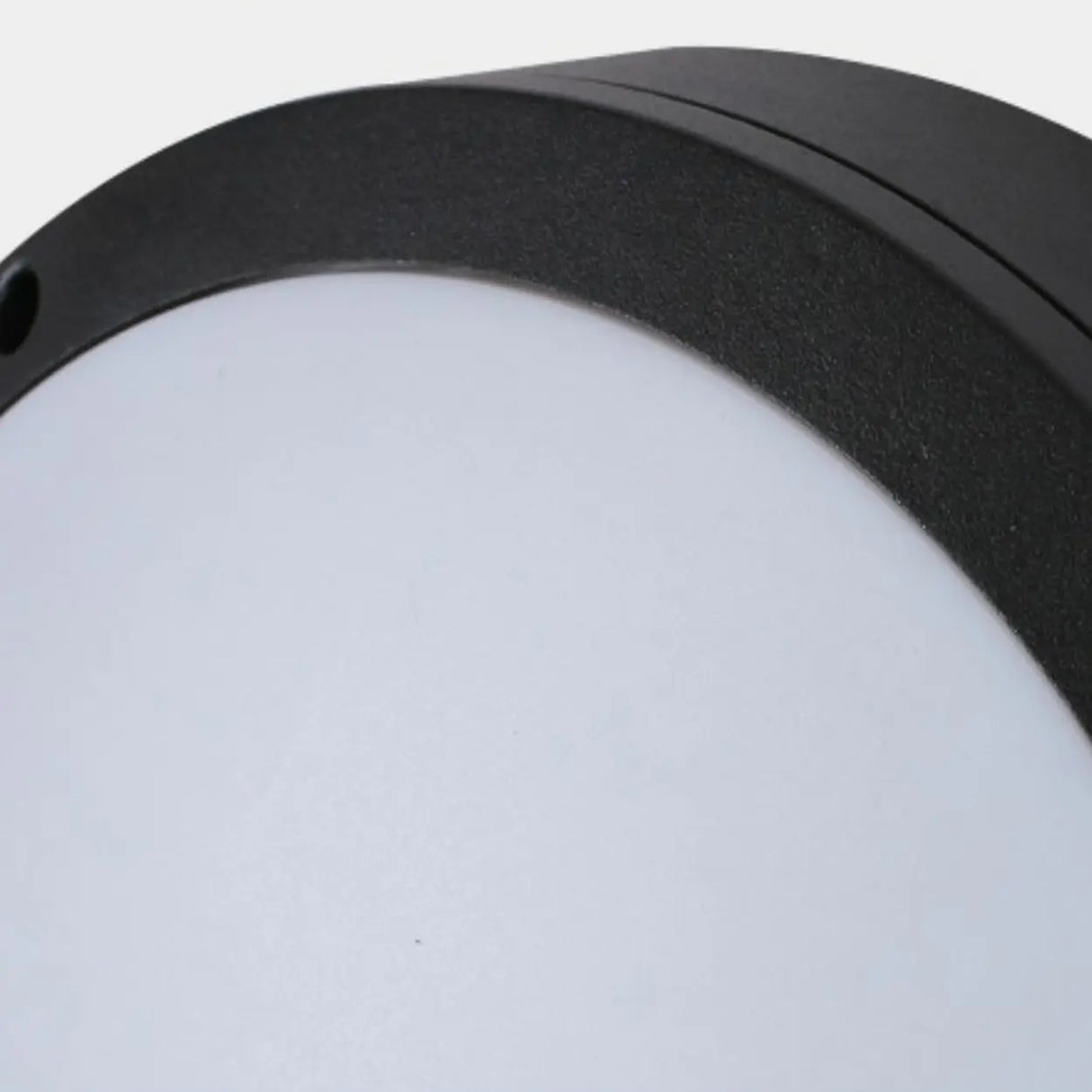 Outdoor Contemporary Black Round LED Flush Mount Light Image - 12