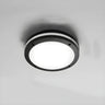 Outdoor Contemporary Black Round LED Flush Mount Light Image - 7