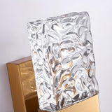 Outdoor Geometric Clear Crystal Up Down Wall Sconce Image - 20