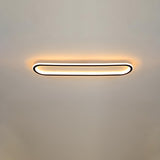 Outdoor Geometric Strip LED Flush Mount Ceiling Light Image - 2