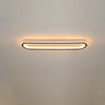 Outdoor Geometric Strip LED Flush Mount Ceiling Light Image - 2