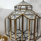 Outdoor Glass Gold Lantern Adjustable Chain Chandelier Image - 8