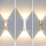 Outdoor Hourglass Design Up Down LED Wall Sconce Image - 11