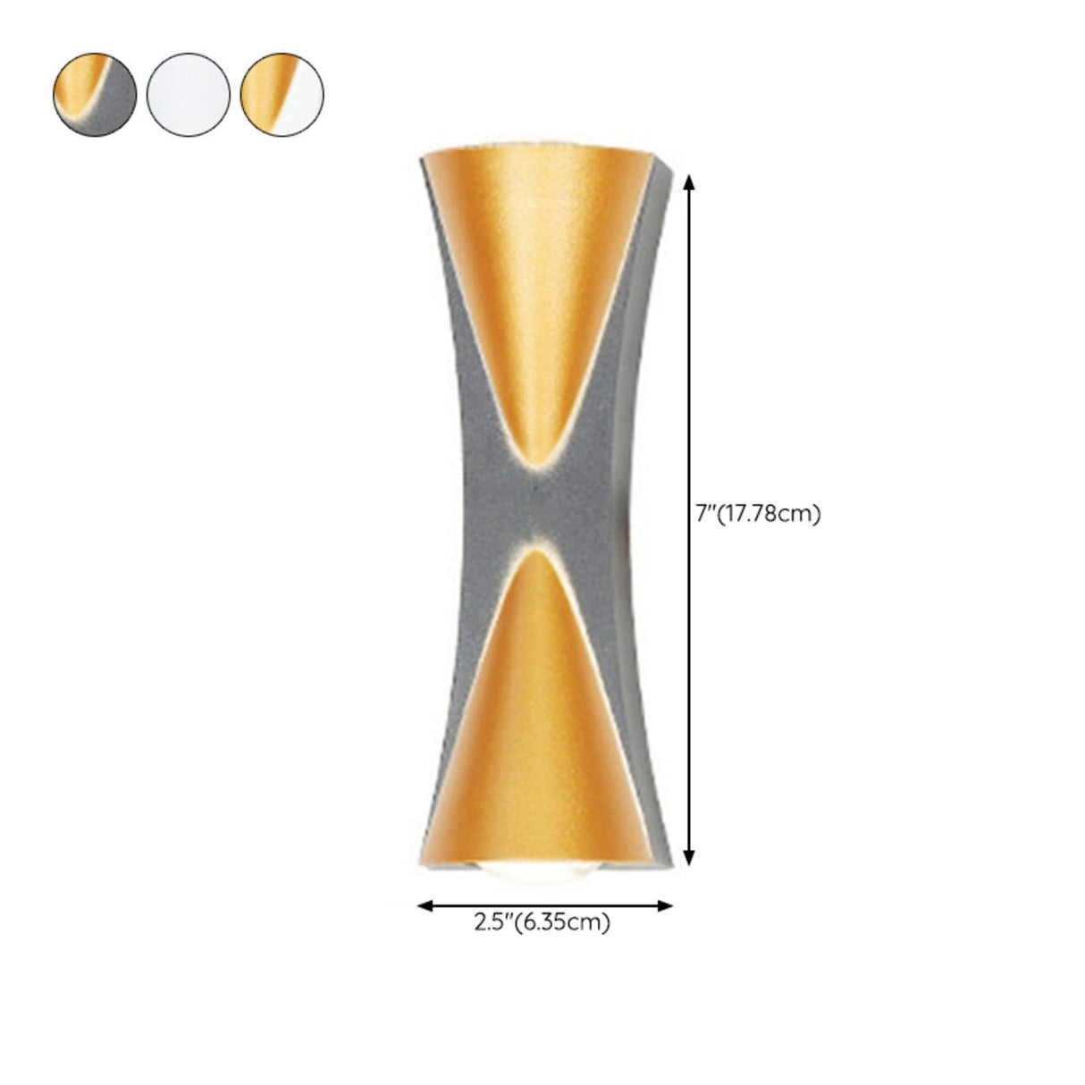 Outdoor Hourglass Design Up Down LED Wall Sconce 