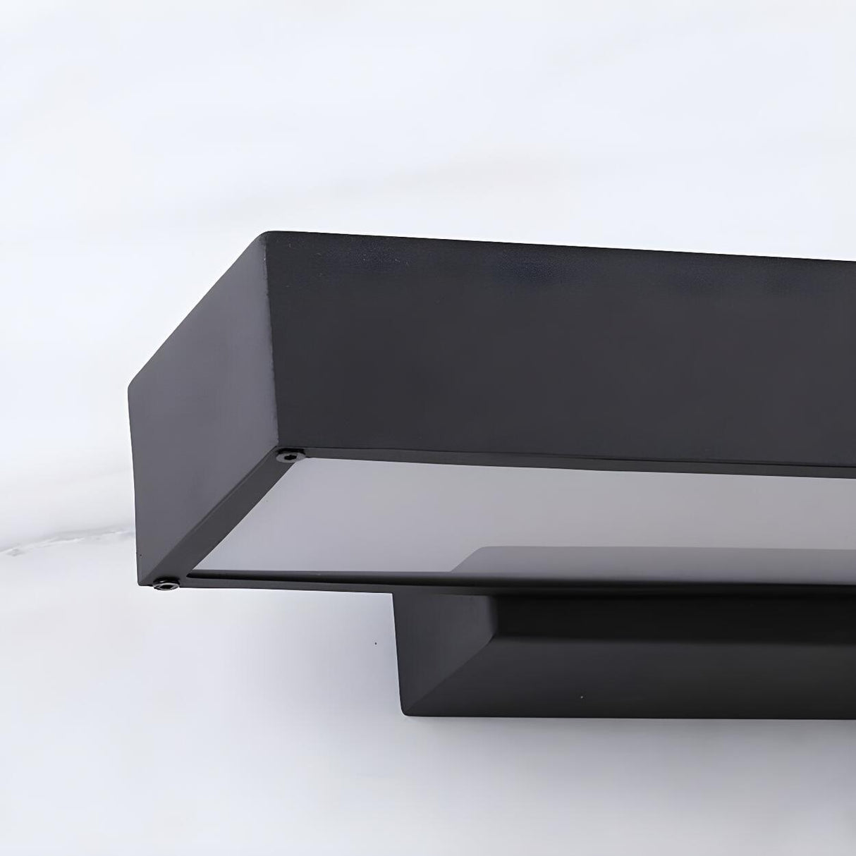 Outdoor Minimalist Black Rectangular LED Wall Sconce Image - 10