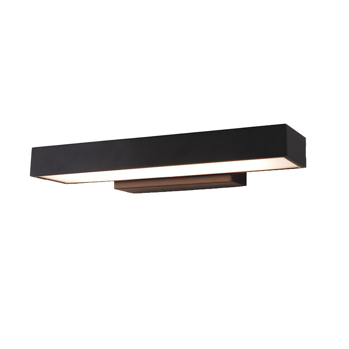 Outdoor Minimalist Black Rectangular LED Wall Sconce Image - 5