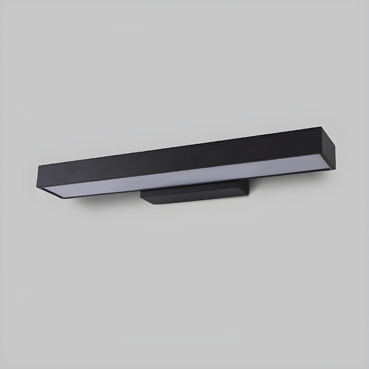 Outdoor Minimalist Black Rectangular LED Wall Sconce Image - 9