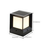 Outdoor Minimalist Solar Aluminum Cube Column Light Image - 19