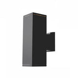 Outdoor Modern Black Square Up Down Wall Sconce Image - 10