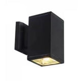 Outdoor Modern Black Square Up Down Wall Sconce Image - 11