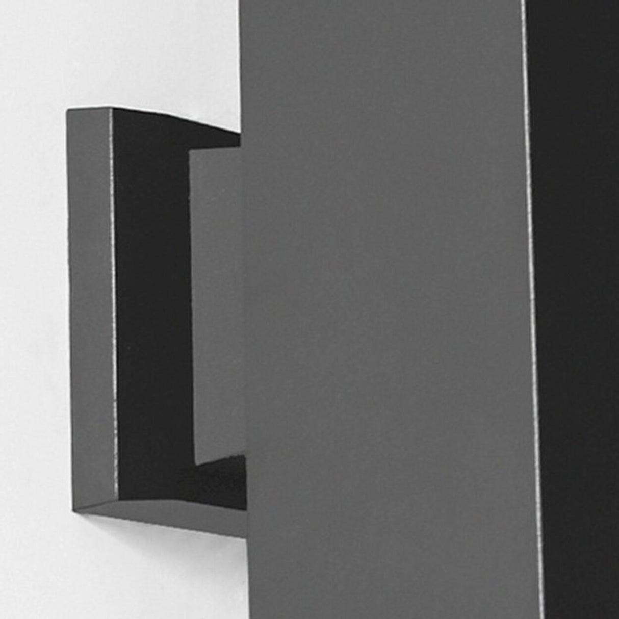 Outdoor Modern Black Square Up Down Wall Sconce Image - 14