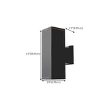 Outdoor Modern Black Square Up Down Wall Sconce Image - 19