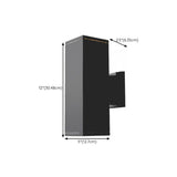 Outdoor Modern Black Square Up Down Wall Sconce Image - 21