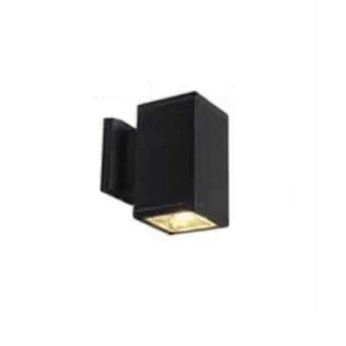 Outdoor Modern Black Square Up Down Wall Sconce Image - 6