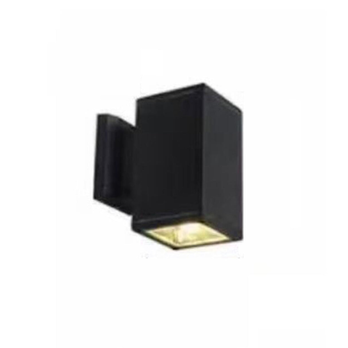 Outdoor Modern Black Square Up Down Wall Sconce Image - 7