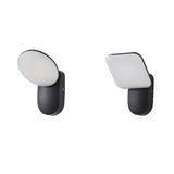 Outdoor Motion Sensor Black Square Wall Sconce Image - 10