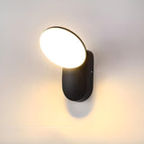 Outdoor Motion Sensor Black Square Wall Sconce Image - 6