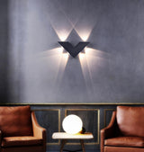 Outdoor Multi-Angle Light Black V-Shaped Wall Lamp Image - 1