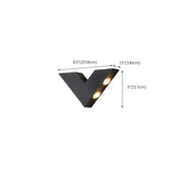 Outdoor Multi-Angle Light Black V-Shaped Wall Lamp Image - 12