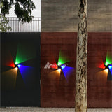 Outdoor Multi-Angle Light Black V-Shaped Wall Lamp Image - 4