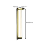 Outdoor Ribbed Glass Black Vertical Wall Sconce Image - 32