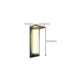 Outdoor Ribbed Glass Black Vertical Wall Sconce Image - 33