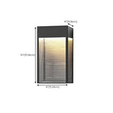 Outdoor Ribbed Glass Vertical Waterproof Wall Light #size