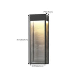 Outdoor Ribbed Glass Vertical Waterproof Wall Light Image - 15