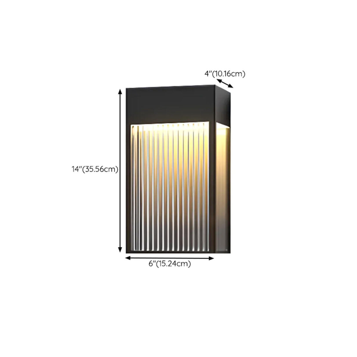 Outdoor Ribbed Glass Vertical Waterproof Wall Light Image - 16