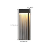 Outdoor Ribbed Glass Vertical Waterproof Wall Light Image - 18