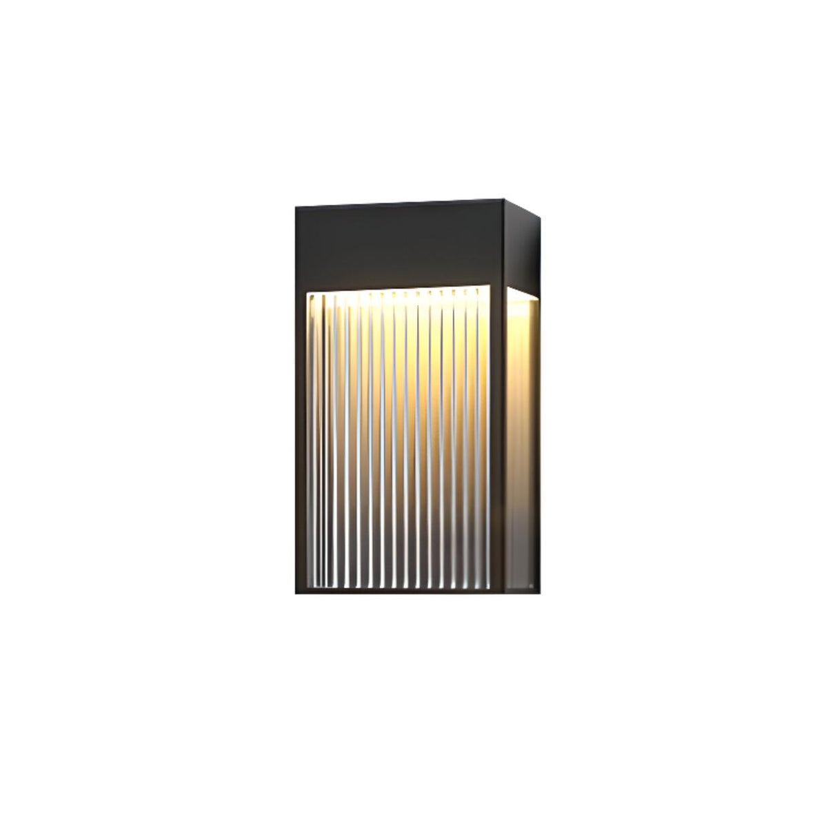 Outdoor Ribbed Glass Vertical Waterproof Wall Light Image - 5