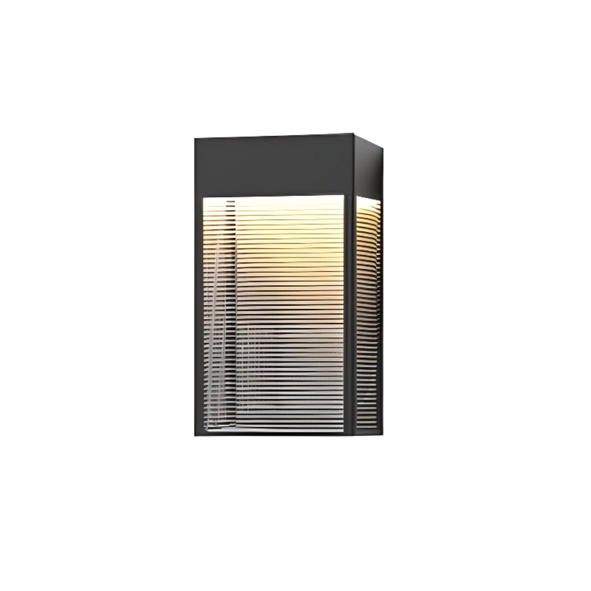 Outdoor Ribbed Glass Vertical Waterproof Wall Light Image - 6