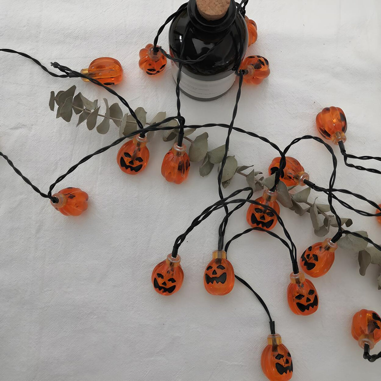 Outdoor Solar LED Halloween Pumpkin String Lights Image - 2