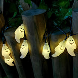 Outdoor Solar-Powered Halloween Ghost LED String Light Image - 1