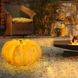 Outdoor Solar Powered Pumpkin Resin Table Light Image - 6