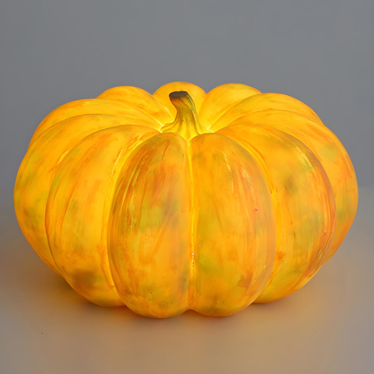 Outdoor Solar Powered Pumpkin Resin Table Light Image - 8