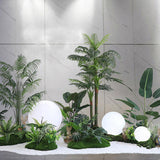 Outdoor Spherical White Plastic Garden Floor Light Image - 14