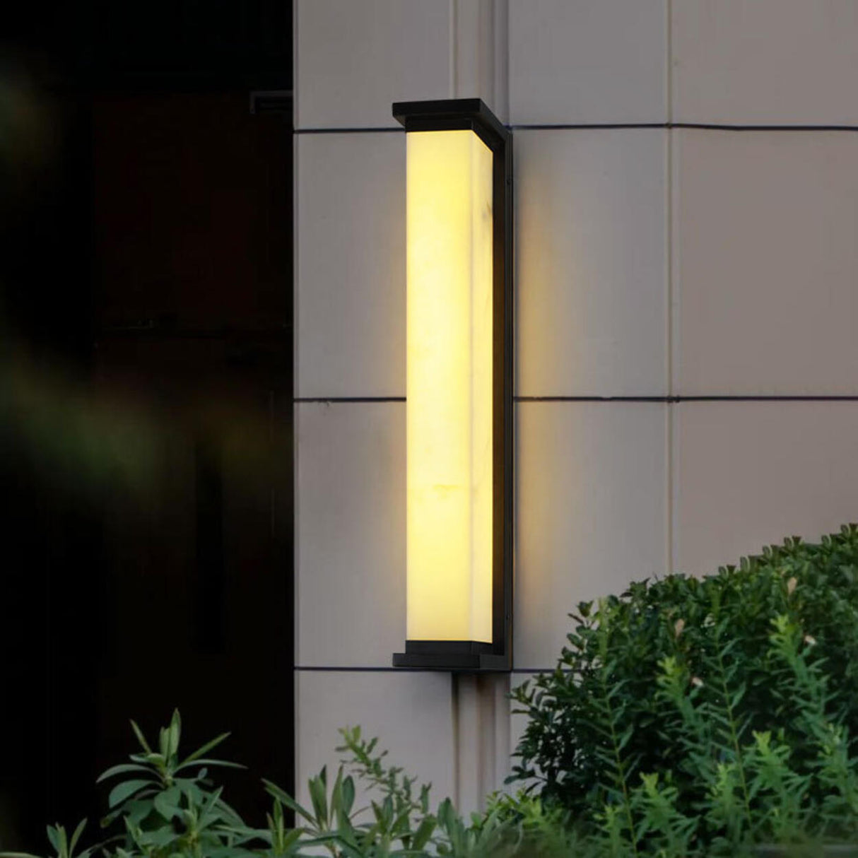 Outdoor Waterproof Black Rectangular Wall Light Image - 11