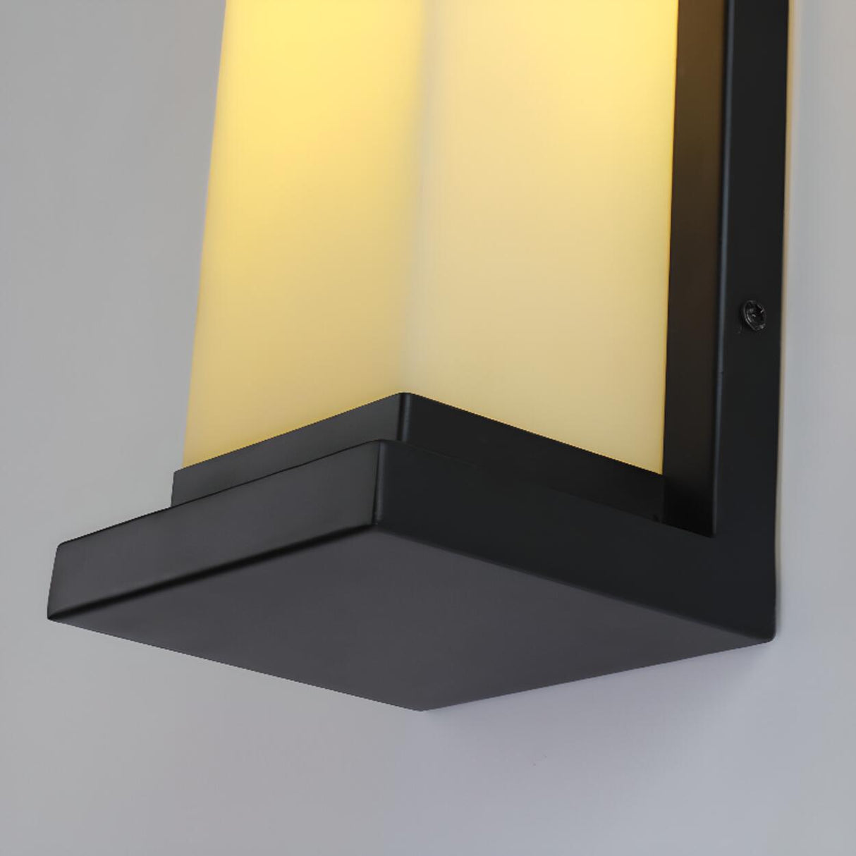 Outdoor Waterproof Black Rectangular Wall Light Image - 13